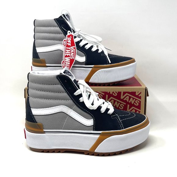 Vans Shoes - Vans Sk8 Hi Stacked Women Size Gray Black Skateboarding Suede Canvas VN0A4BTWIYP